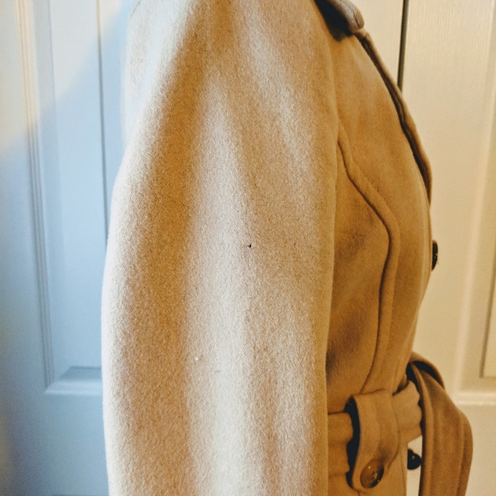 Croft & Barrow Beige Tan Pea Coat - Picture 6 of 8